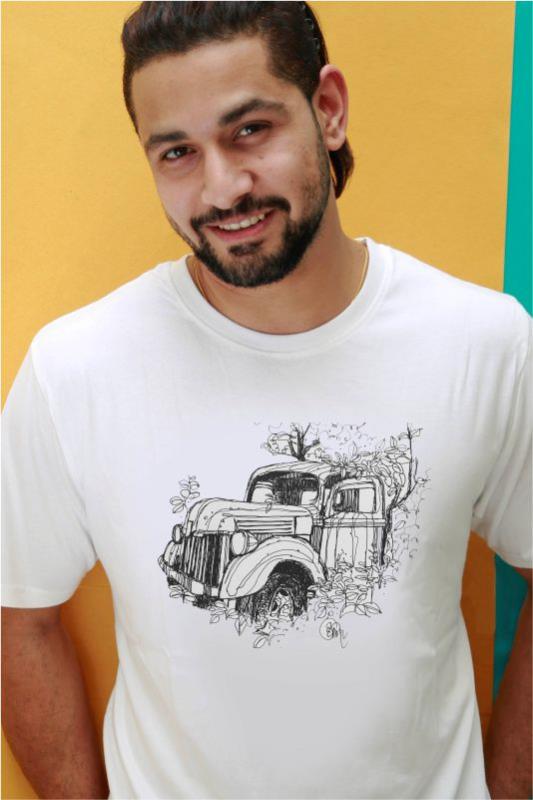 Rusty Truck Cotton T-Shirt for Men - Poppins Store Products
