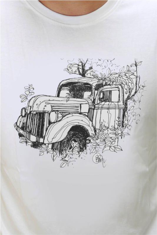 Rusty Truck Cotton T-Shirt for Men - Poppins Store Products