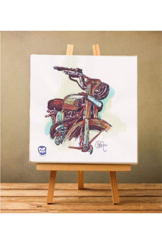 Classic 350 Canvas Print with easel - Poppins Store
