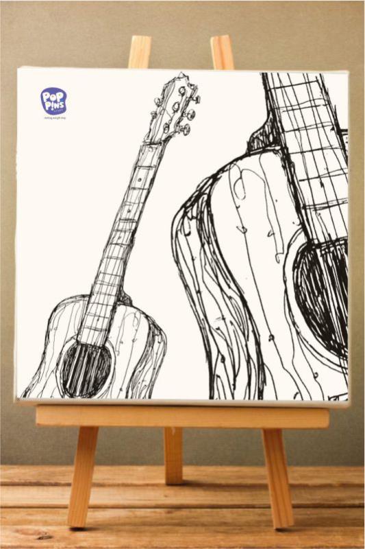 Guitar Canvas Print with easel - Poppins Store Products